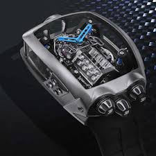 Jacob Co S Bugatti Chiron Tourbillon Comes With A Tiny Working W16 Engine Bugatti Futuristic Watches Jacob Co