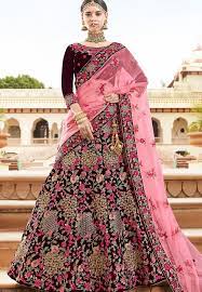 Buy Maroon Velvet Indian Wedding Lehenga In Uk Usa And Canada Indian Bridal Outfits Indian Wedding Lehenga Party Wear Lehenga