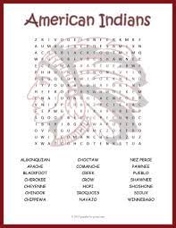 A Word Search Puzzle Worksheet Featuring The Names Of 21 Native American Indian Tribes Kids Wil Native American Words Native American Studies American Indians