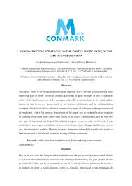 We did not find results for: Pdf Endomarketing Strategies In The Coffee Shop Chains Of The City Of Samborondon 5 1