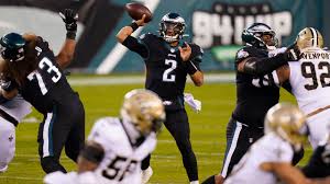 Jalen hurts signed a 4 year, $6,025,171 contract with the philadelphia eagles, including a $1,941,944 signing bonus, $2,825,815 guaranteed, and an average annual salary of $1. Hurts Leads Eagles To Upset Over Saints In First Start