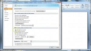 Turn Spell Check On Or Off In Microsoft Word 2007 Youtube