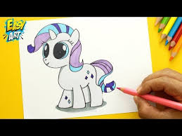 Como Dibujar A Rarity De My Little Pony Estilo Cute ¿apoyar a my little pony? como dibujar a rarity de my little pony