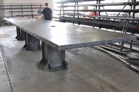 25 X 5 X 42 I Beam Conference Table In The Making For Wwe Built By Vintage Industria Conference Table Vintage Industrial Furniture Conference Table Design