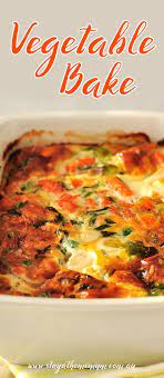 Vegetable Bake Is A Lovely Side Dish Any Time Of Year Use Whatever Is In The Fridge A Great Way To Use Vegetable Bake Recipes Vegetarian Recipes Veg Dishes