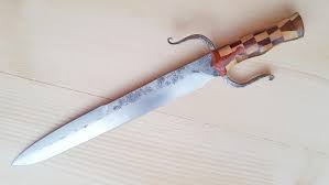 The knife is a simple seax style knife wit. Brute De Forge File Knife With Mosaic Wood Bladeforums Com