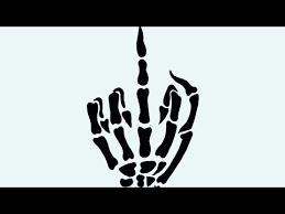 See skeleton middle finger stock video clips. Middle Finger Skull Tribal Tattoo Drawing How To Draw Skull Hand Vector Tattoo Youtube