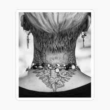 It symbolizes gd's name and the eight stars as the highest. G Dragon Neck Tattoo Ipad Case Skin By Tehtehb Redbubble