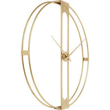 Bleu théière horloge murale, horloge murale moderne avec numéros, horloge de mur blanc, horloge en bois, style industriel de cadeau, au bureau, de mariage. Karedesign Horloge Murale Clip Doree 107cm Kare Design Horloges Pendules Rue Du Commerce