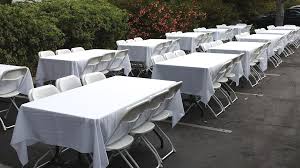 6 Ft Tables White Chairs For Rent Chairs For Rent White Folding Chairs Tablecloth Rental