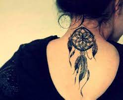 The history of the dream catcher goes back centuries, but how you choose to use the history and make your own dream catcher design is a. 35 Splendid Back Of Neck Tattoo Designs Back Of Neck Tattoo Neck Tattoos Women Neck Tattoo