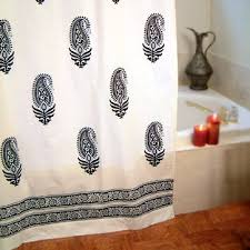 Black And White Paisley Curtains Paisley Au Lait Modern Designer Black White Shower Curtain Paisley Shower Curtain Home Decor Modern Shower Curtains