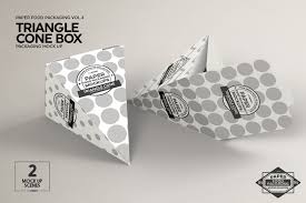 Triangle Cone Box Mockup Box Mockup Free Packaging Mockup Packaging Mockup