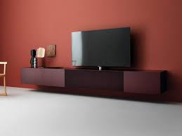 Entertainment center cabinets are essentially the control center for your media room's av components. Lacquered Wall Mounted Wooden Tv Cabinet With Built In Speakers Multimedia Brick By Caccaro Design Simone Cagnazzo