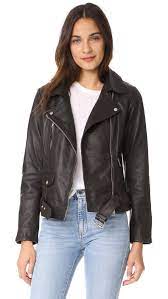 Scotch Soda Basic Leather Biker Jacket In Black Lyst