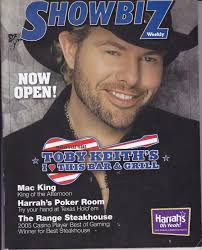 Toby Keith Cover Showbiz Vegas Magazine Celine Dion Elton John George  Strait UFC