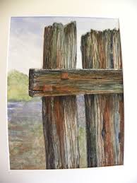 Watercolor Weathered Wood Art Painting Art Inspiration
