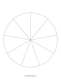 Pie Chart Template 9 Slices Teachers Printables Free To