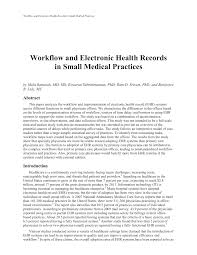 pdf workflow and electronic health records in small medical