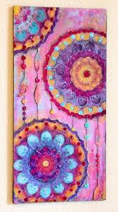 Reserved For Kahula Dream Catcher Art Original Mixed Media Art Etsy Boho Painting Diy Canvas Wall Art Boho Art Painting