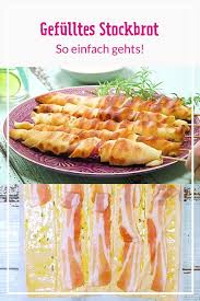 Gefulltes Stockbrot Mit Bacon So Geht S Lecker Stockbrot Stockbrot Rezept Fertiger Pizzateig