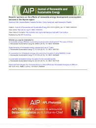 Starting on 2021 (vol 10) the journal will publish four issues a year (february, may, august, november). Pdf Experts Opinions On The Effects Of Renewable Energy Development On Ecosystem Services In The Alpine Region Experts Opinions On The Effects Of Renewable Energy Development On Ecosystem Services In
