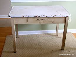 A kitchen is a room or part of a room used for cooking and food preparation. How To Update A Vintage Enamel Top Table Vintage Kitchen Table Kitchen Table Makeover Top Kitchen Table