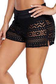 Short De Plage En Dentelle Noir G2to