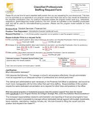 Participate in financial aid outreach activities; Classified Professionals Staffing Request Form