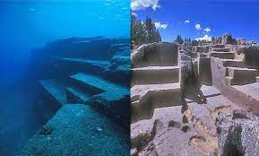 The yonaguni pyramid is located just off shore on the south side of yonaguni island. The Yonaguni Monument Japan S Atlantis Monument Ancient Cities Ancient