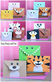 Silly Animal Envelopes Printable Pdf Fun Crafts Paper Crafts Silly Animals
