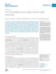 14-3-3 proteins as a major hub for plant immunity