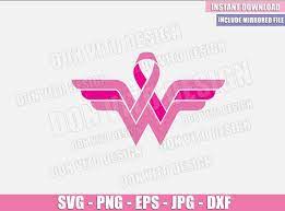 Download Wonder Woman Breast Cancer Logo Svg Dxf Png Survivor Pink Ribbon