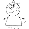 Children`s food funny cat sandwich with peanut butter, banana and strawberry. 1
