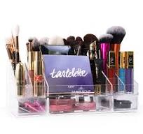 Acrylic Brush and Makeup Organizer Tray