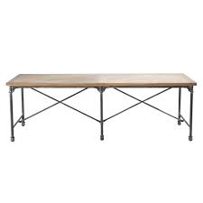 Solid Mango Wood And Metal Dining Table W 240cm Maisons Du Monde Metal Dining Table Dining Table 12 Seat Dining Table