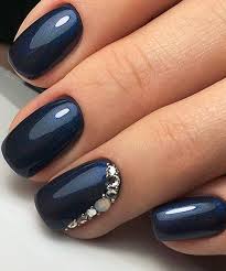 Black nail wrap with navy blue vertical stripe. Nail Designs Pictures Navy Blue Attractive Nail Design