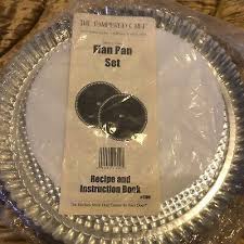 New The Pampered Chef Flan Pan Set 2 Metal Baking Pans 1700 Recipe Instructions Ebay In 2020 Pan Set Flan Pan Pampered Chef