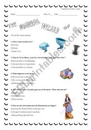 Pixie dust, magic mirrors, and genies are all considered forms of cheating and will disqualify your score on this test! English Worksheets The Wonderful Wizard Of Oz Chapter 1 Quiz