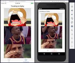 Github Mattnedrich React Native Demo Project Simple Cross Platform App Written With React Native Uses Cross Platform Tabbed Navigation And Loads And Displays Trending Gifs From Giphy