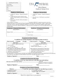 usa payroll direct deposit employee signup form 2014 2022 fill and sign printable template online us legal forms
