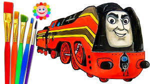 From dvd for italy, portugal, and russia. Drawing Thomas Friends The Great Race Axel How Draw Trains Video For Kids Youtube