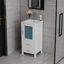 16 In White Bathroom Sink Vanity Set