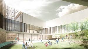 Primary School Courtyard Image Atelier3am Healthcare Architecture Architecture School Architecture