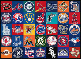 Major League Baseball Background Logo Teams Mixed Media By Movie Poster Prints