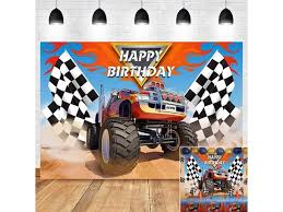 5 out of 5 stars. Monster Truck Backdrop Photography For Baby Shower Boys Happy Birthday Party Decorations Vinyl 7x5ft Grave Digger Speed Photo Booth Studio Props Background Outdoorsy Cake Table Decor Newegg Com
