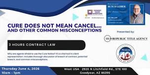 CURE DOES NOT MEAN CANCEL..AND OTHER COMMON MISCONCEPTIONS