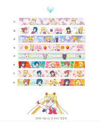 Japanese Washi Tape Sailor Moon Crystal Anime Manga Washi Tape 8 Designs To Choose From 2metres Sample Or 8metres Japanese Tape Washi Tape Washi