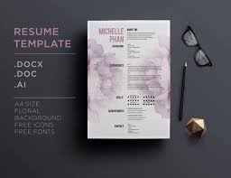 Don't use a selfie as your resume picture. Cv Template 1 Page Resume Cover Letter Elegant Floral Background Creative Cv Design Cr Resume Design Template Resume Design Creative Resume Design