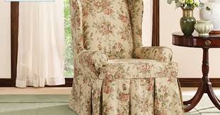 Bridgewater Floral Waverly By Sure Fit Wing Chair Slipcover Slipcovers For Chairs Chair Covers Slipcover Wing Chair